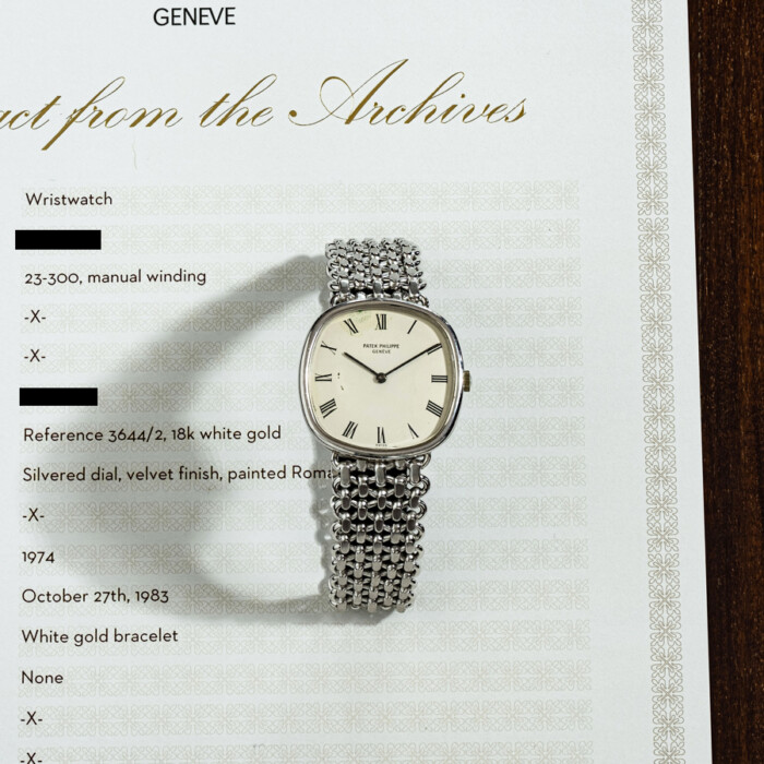 PATEK PHILIPPE ELLIPSE 3644 18KT WHITE GOLD