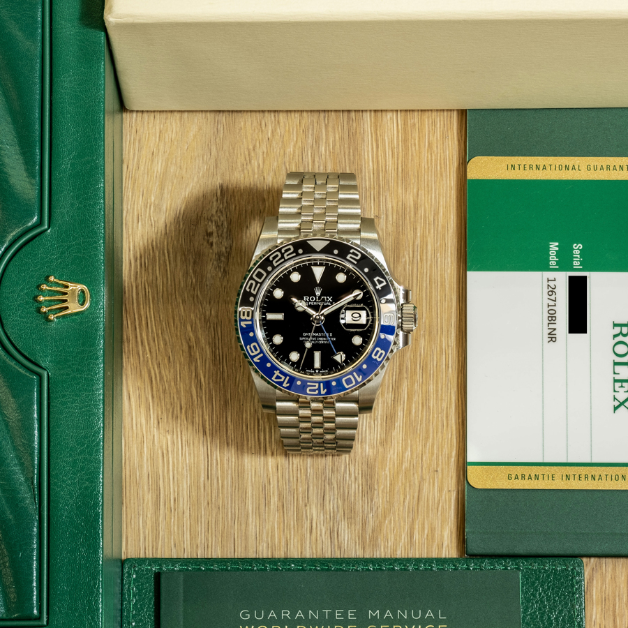 ROLEX GMT-MASTER II 126710BLNR BATMAN FULL SET